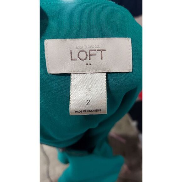 Loft A line sleeveless pocket dress size 2 - Picture 7 of 7